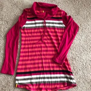 Lolë pink/multi striped tunic